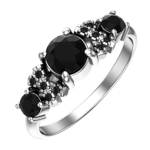 Серебряное кольцо с фианитом