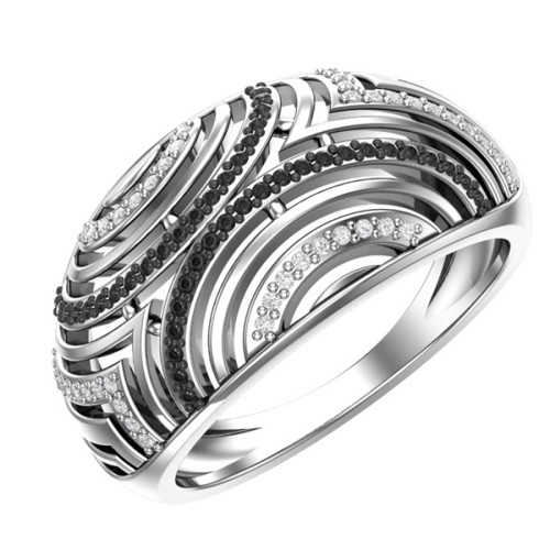 Серебряное кольцо с фианитом