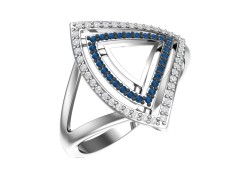 Серебряное кольцо с фианитом