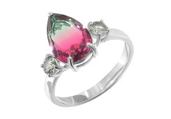 Серебряное кольцо с фианитом