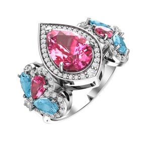 Серебряное кольцо с кварцем