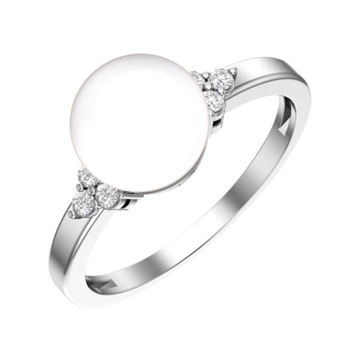 Серебряное кольцо с жемчугом