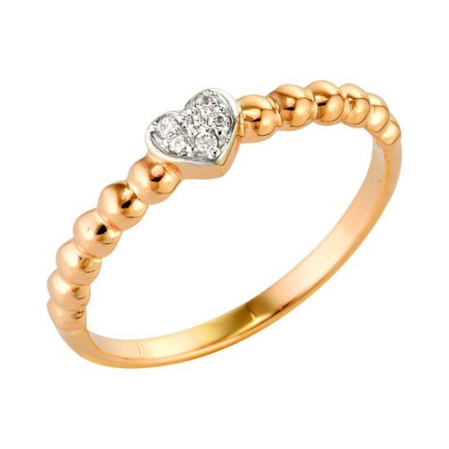 Золотое кольцо с фианитом