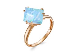 Золотое кольцо с ситаллом