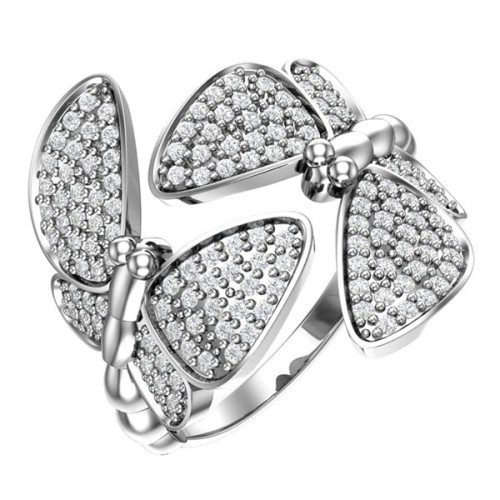 Серебряное кольцо с фианитом