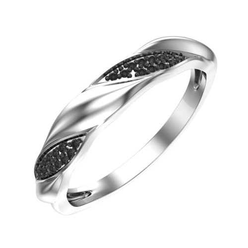 Серебряное кольцо с фианитом