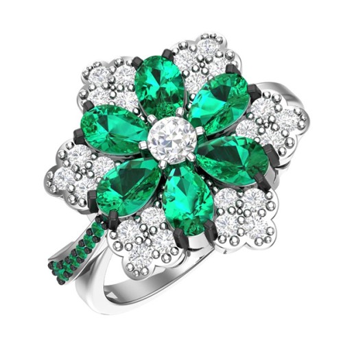 Серебряное кольцо с кварцем