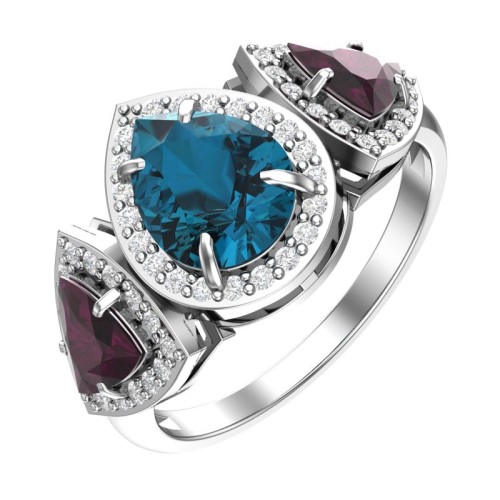 Серебряное кольцо с кварцем