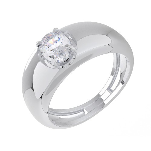 Серебряное кольцо с фианитом