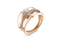 Золотое кольцо с фианитом