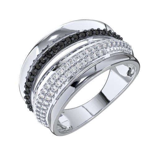 Серебряное кольцо с фианитом