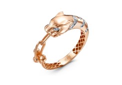 Золотое кольцо с фианитом