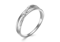 Кольцо из белого золота с бриллиантом