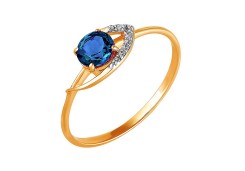 Золотое кольцо с лондон топазом