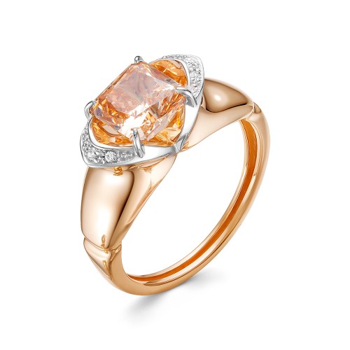 Золотое кольцо с фианитом