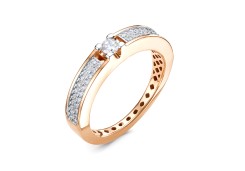 Золотое кольцо с фианитом