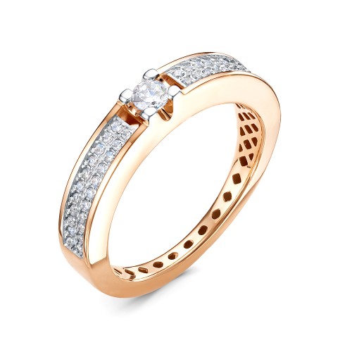 Золотое кольцо с фианитом