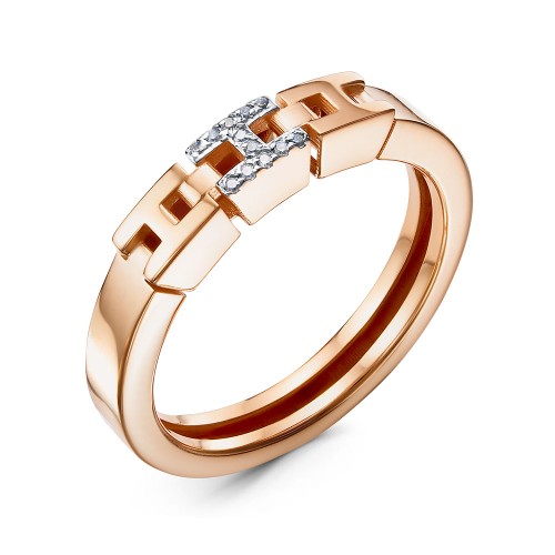 Золотое кольцо с фианитом