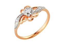 Золотое кольцо с бриллиантом