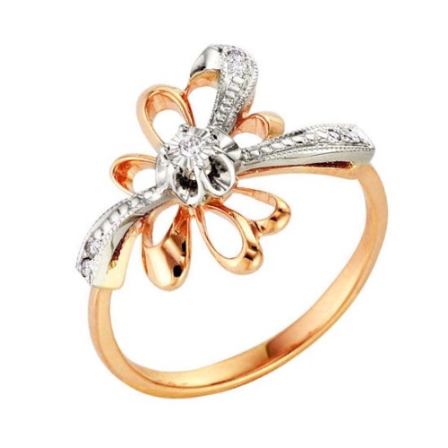 Золотое кольцо с бриллиантом