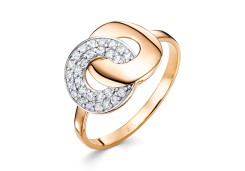 Золотое кольцо с фианитом