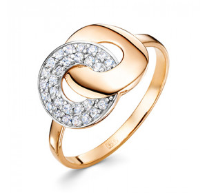 Золотое кольцо с фианитом