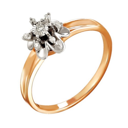 Золотое кольцо с бриллиантом