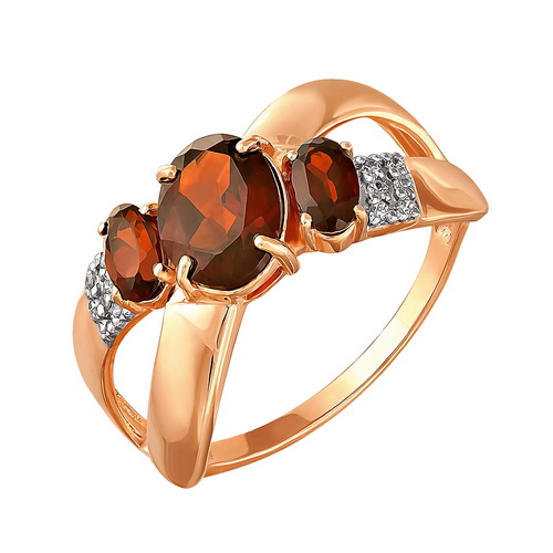 Золотое кольцо с гранатом