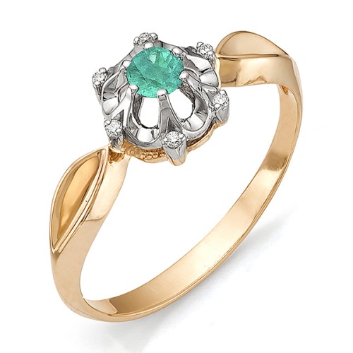 Золотое кольцо с изумрудом