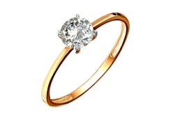 Золотое кольцо с фианитом