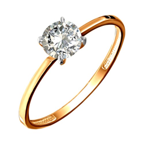 Золотое кольцо с фианитом