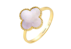 Кольцо из желтого золота с перламутром