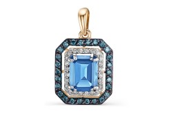 Золотая подвеска с топазом