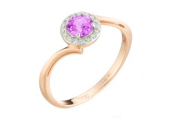 Золотое кольцо с аметистом