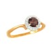 Золотое кольцо с раух-топазом