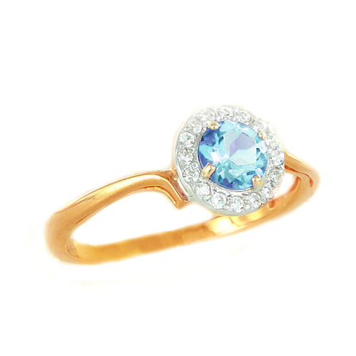 Золотое кольцо с топазом