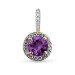 Золотая подвеска с аметистом