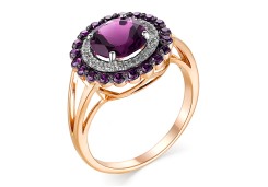Золотое кольцо с аметистом
