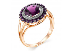Золотое кольцо с аметистом