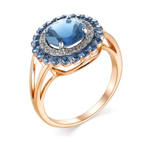 Золотое кольцо с топазом