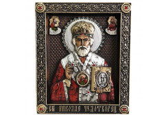 Икона Синтетический камень Средняя св.Николай Чудотворец