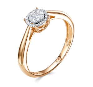 Золотое кольцо с бриллиантом