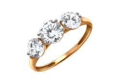 Золотое кольцо с фианитом