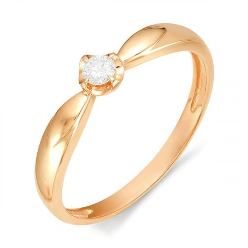 Золотое кольцо с бриллиантом