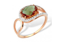 Золотое кольцо с ситаллом