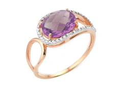 Золотое кольцо с аметистом