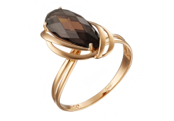 Золотое кольцо с раух-топазом