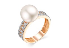 Золотое кольцо с жемчугом