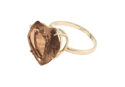 Золотое кольцо с раух-топазом