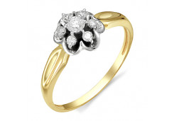 Кольцо из желтого золота с бриллиантом